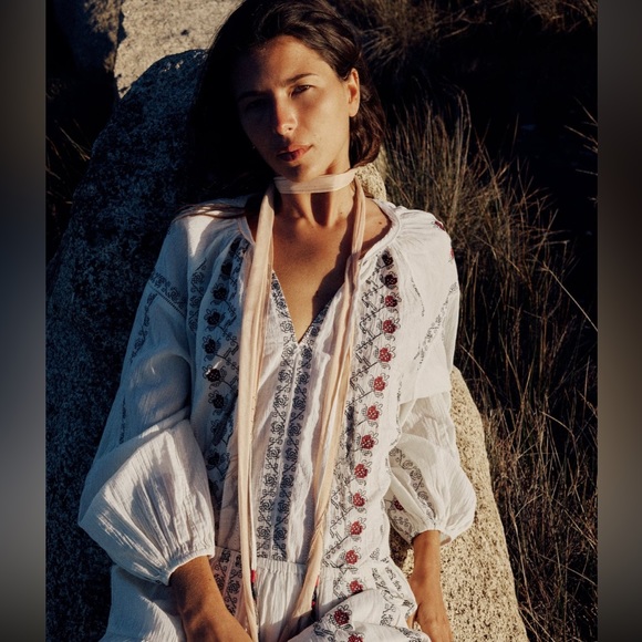 Zara embroidered voluminous blouse - Picture 6 of 9